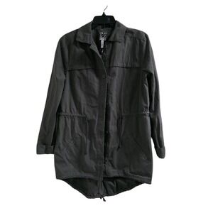 NWT Free Press‎ Anorak Utility Jacket Lightweight Drawstring Waist Gray Small